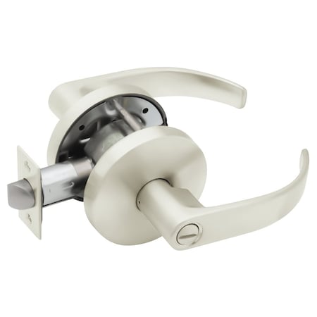 Grade 2 Privacy Cylindrical Lock, Non-Keyed, Quantum Lever, Standard Rose, Bright Chrome Finish